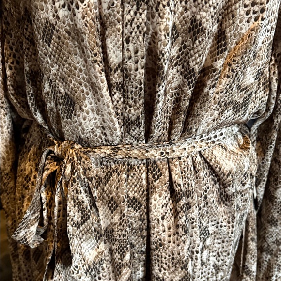 Kobi Halperin Brown Snake Print Midi Dress - Picture 5 of 10
